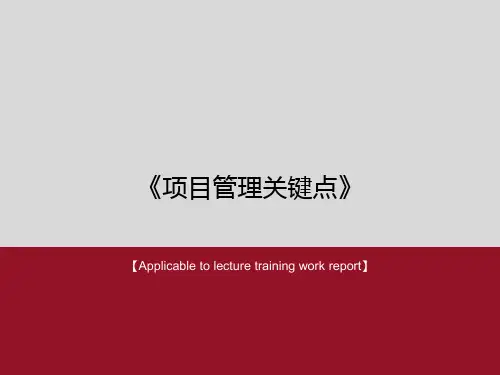 《项目管理关键点》PPT课件