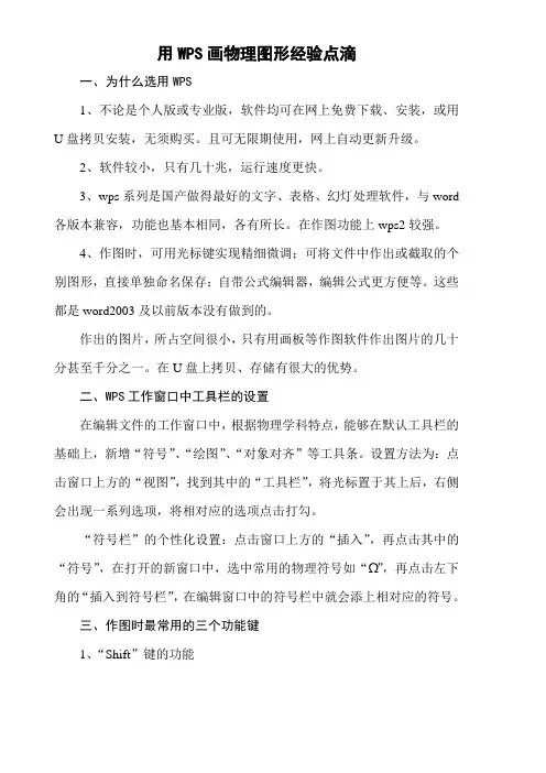 用WPS画物理图形经验点滴