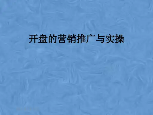 开盘的营销推广与实操