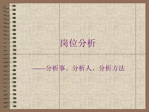 岗位分析(ppt 19页)