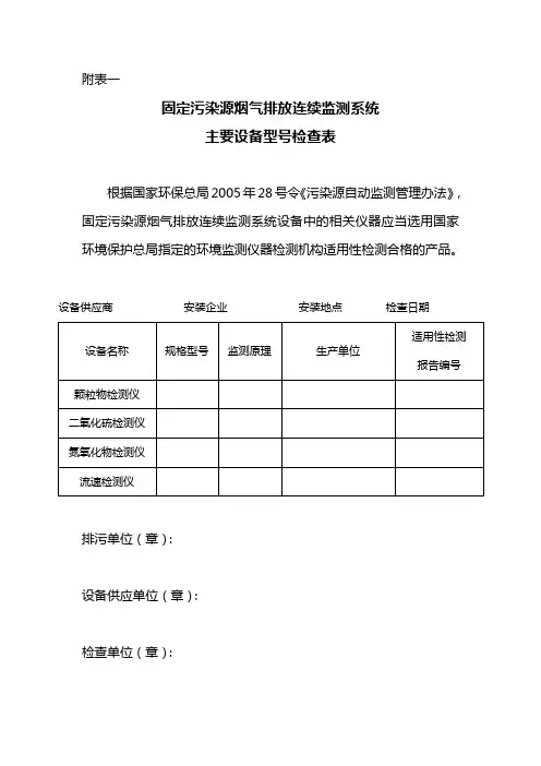 上海市固定污染源烟气排放连续监测系统