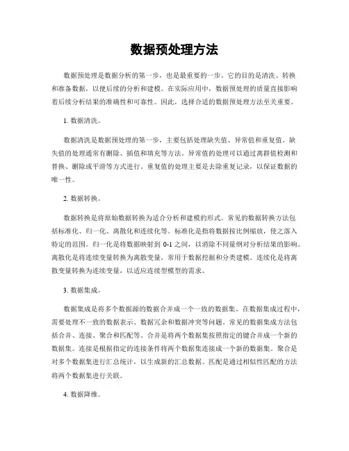 数据预处理方法