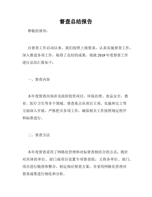 督查总结报告