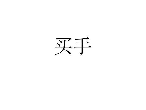 如何做一个时尚买手——第一课(ppt文档)