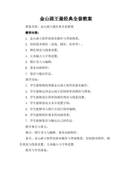 金山画王最经典全套教案