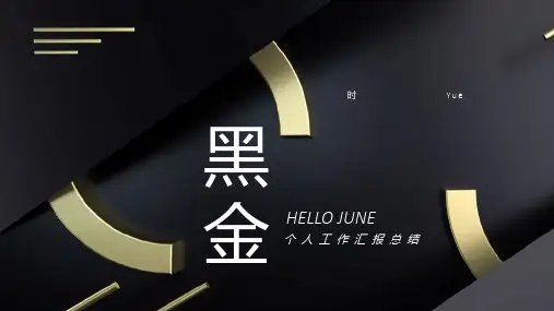 简约大气黑金商务通用PPT模板