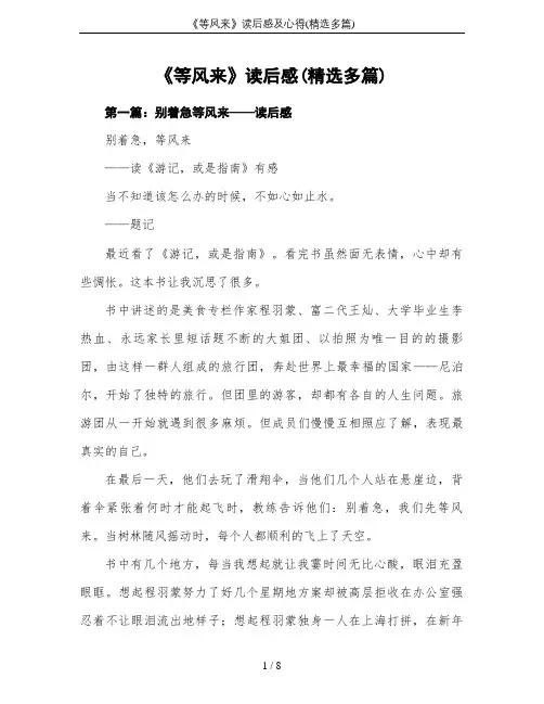 《等风来》读后感及心得(精选多篇)
