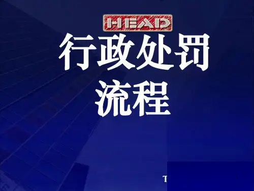 行政处罚流程PPT幻灯片