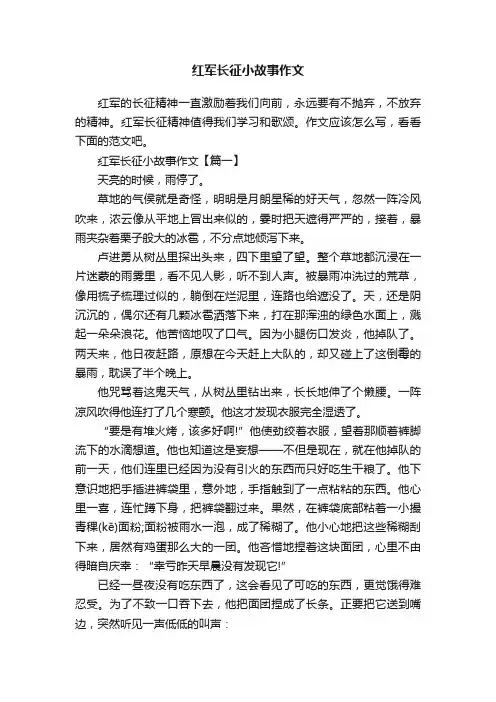 红军长征小故事作文