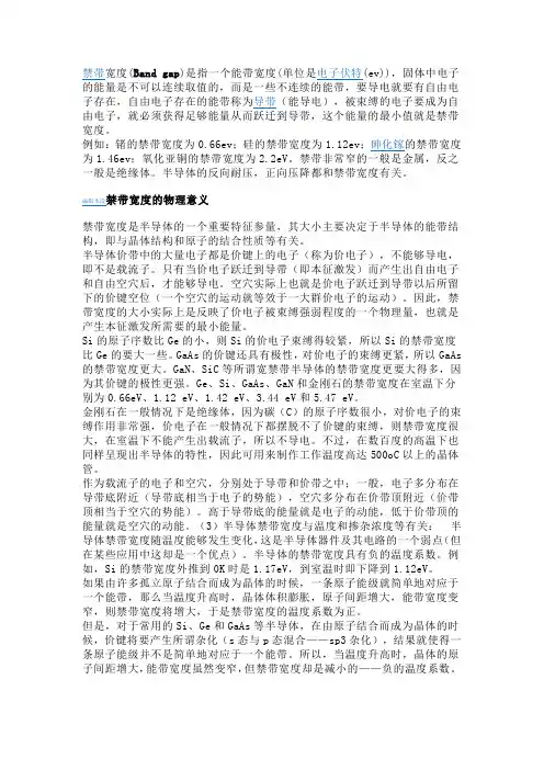 禁带宽度