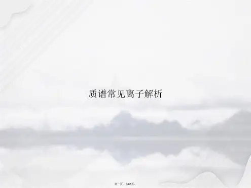 质谱常见离子解析2讲课文档