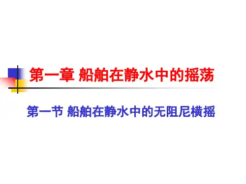 第一章船舶在静水中的摇荡  船舶运动学教学课件