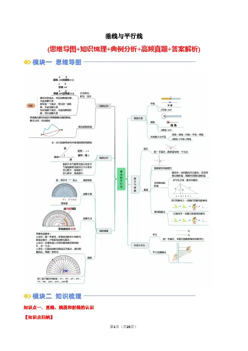 第八单元：垂线与平行线(单元复习讲义)-2024-2025学年四年级数学上册苏教版