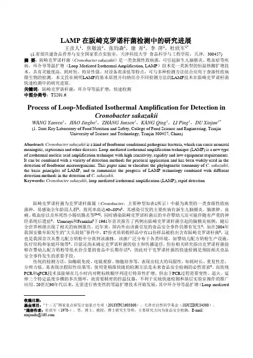 LAMP在阪崎克罗诺杆菌检测中研究进展