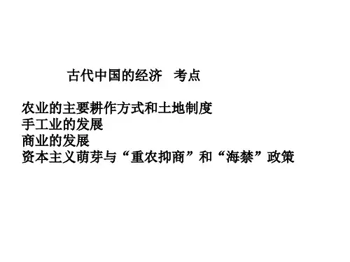 专题二  中国古代的经济PPT课件