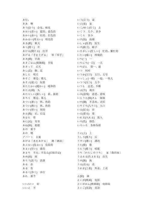 日语N4单词
