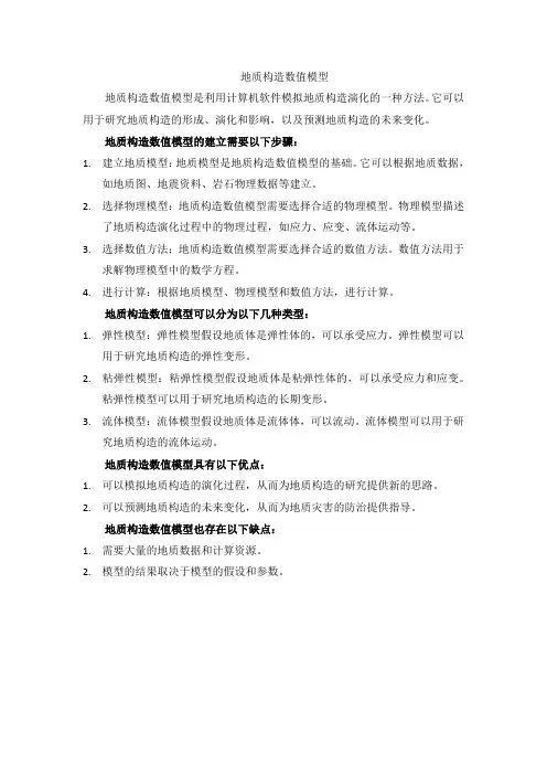 地质构造数值模型