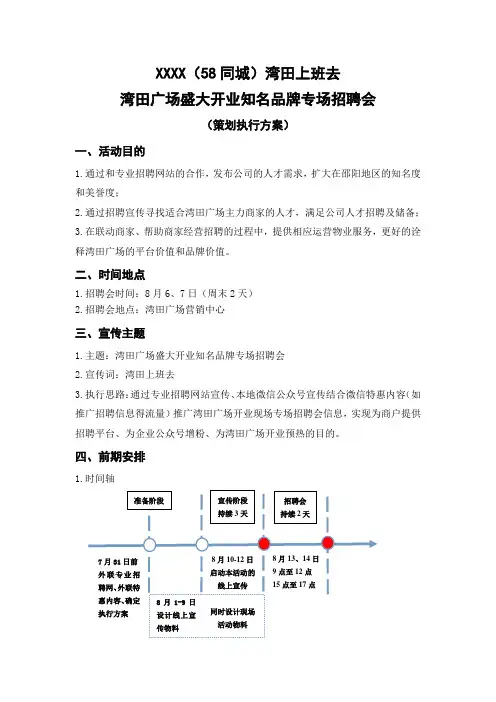 专场招聘会执行方案