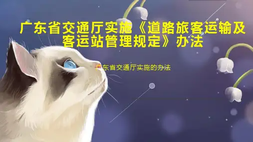 广东省交通厅实施《道路旅客运输及客运站管理规定》办法