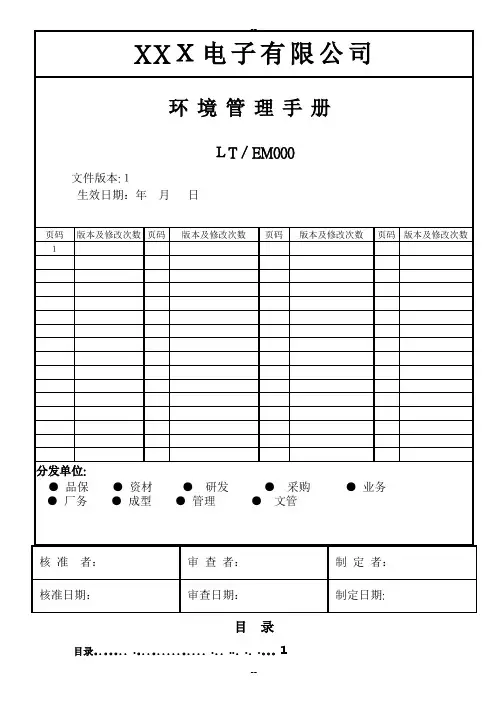 环境管理手册