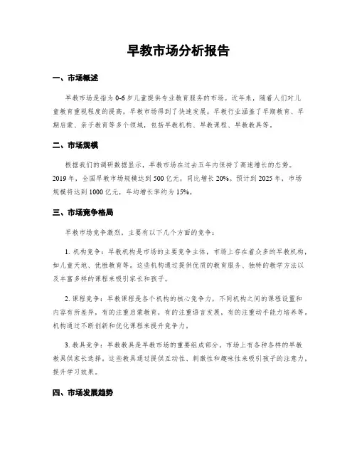早教市场分析报告