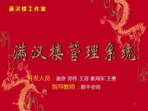 韩顺平 酒店管理系统PPT课件