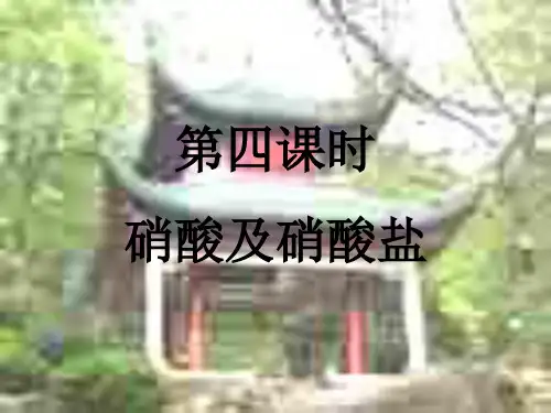 硝酸及硝酸盐