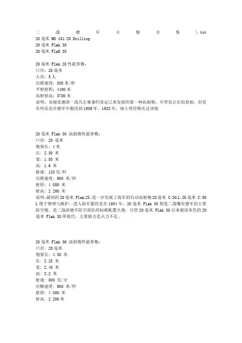 二战德军火炮全集)