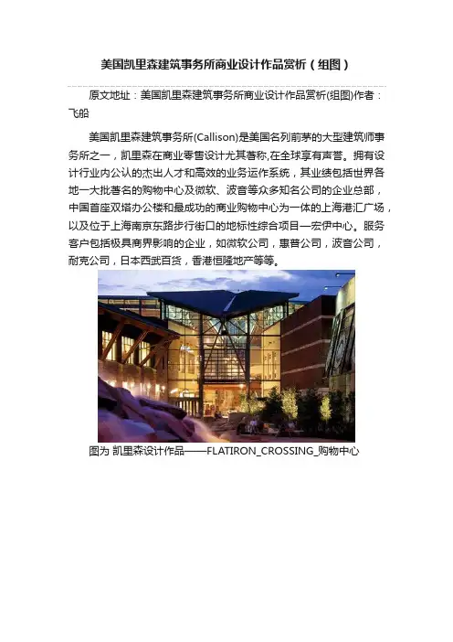 美国凯里森建筑事务所商业设计作品赏析（组图）