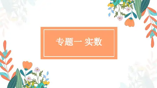 专题一 实数(助考课件)——2023届中考数学一轮复习学考全掌握