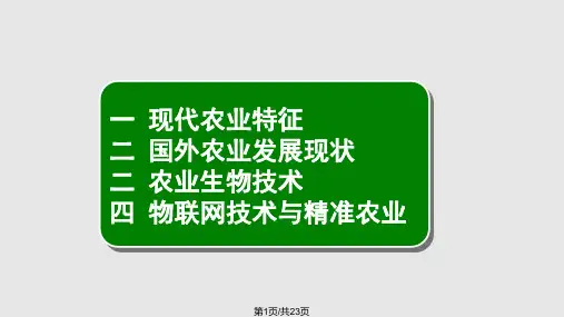 国外现代农业发展现状