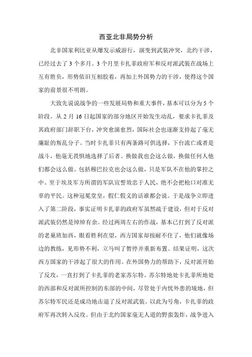 西亚北非局势分析