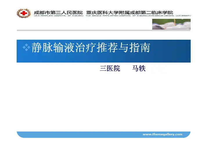 静脉输液治疗推荐与指南说明书