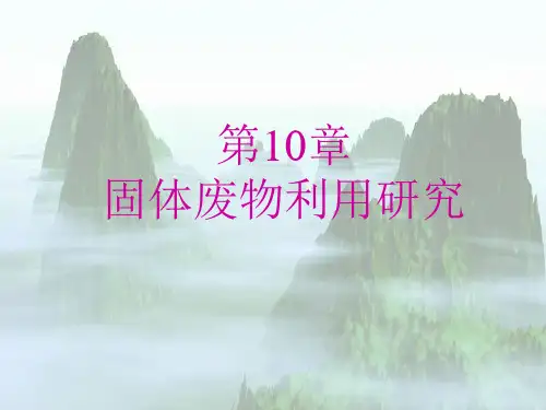 环境岩土工程学课件-东南大学-潘华良环境岩土工程学概论-10固体废物利用研究