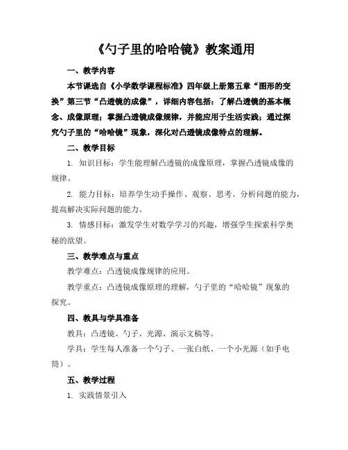 《勺子里的哈哈镜》教案通用