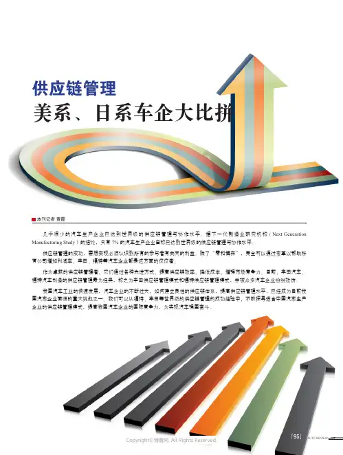 供应链管理_日系、美系车企大比拼