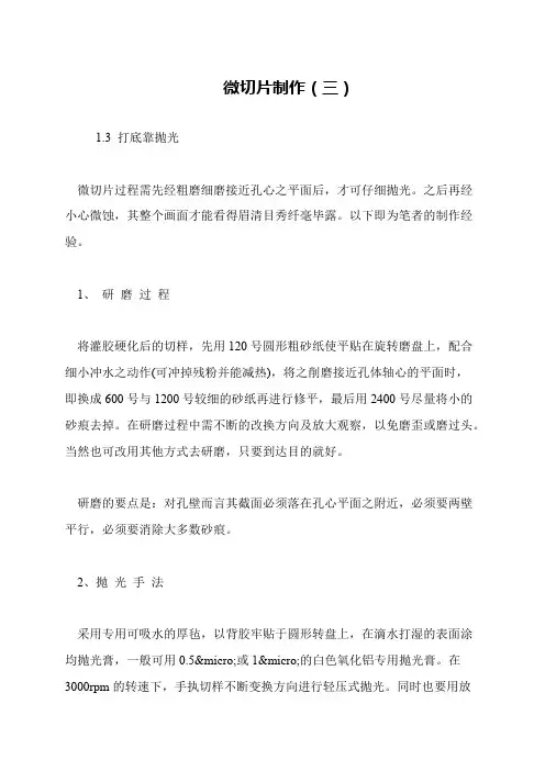 微切片制作(三)