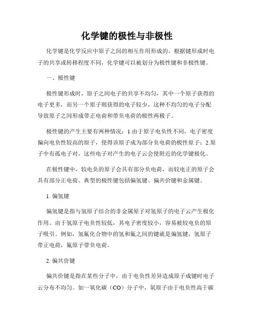 化学键的极性与非极性