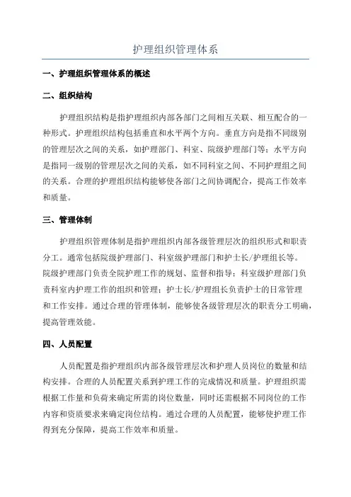 护理组织管理体系