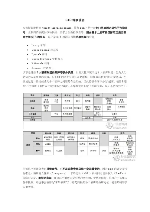 STR等级说明