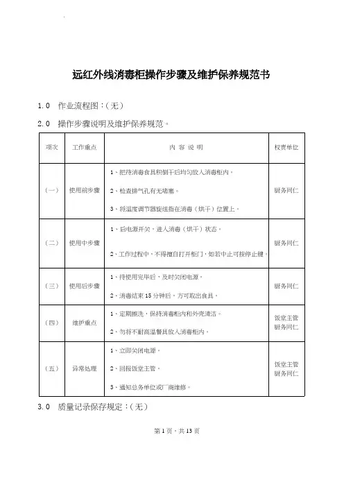 1红外线消毒柜