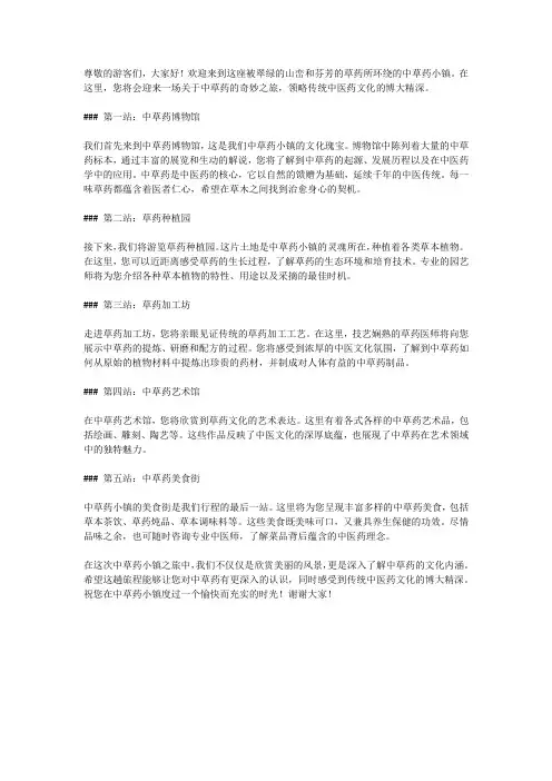 中草药小镇解说词