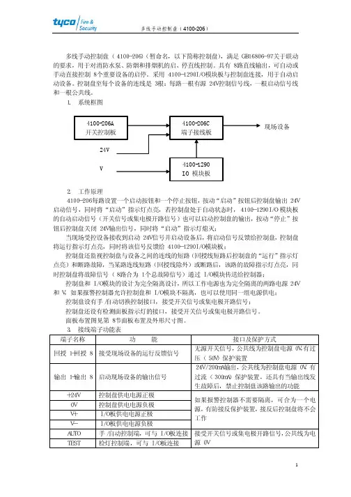 4100-206    多线手动控制盘
