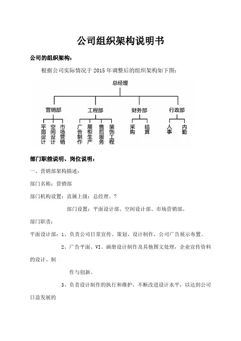 公司组织架构说明书