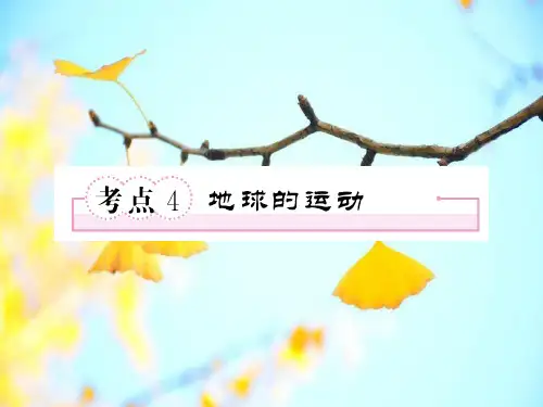 地球的运动专题复习PPT精品课件