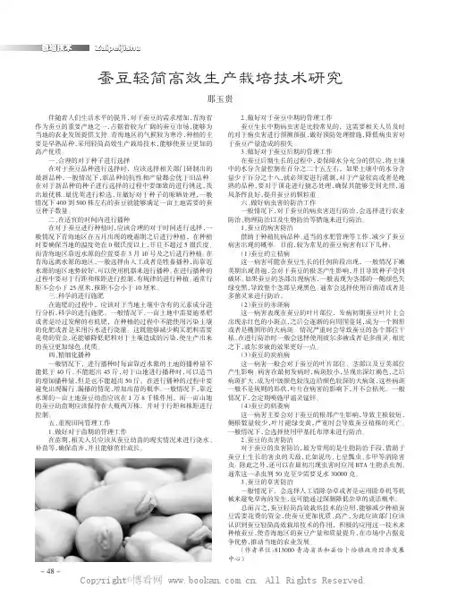 蚕豆轻简高效生产栽培技术研究