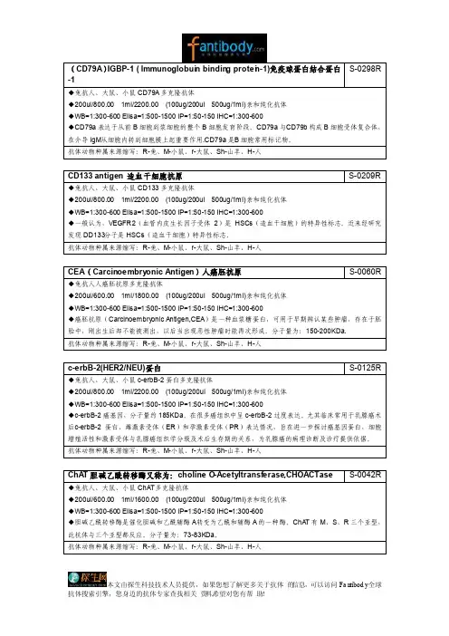 抗体与抗体动物种属来源
