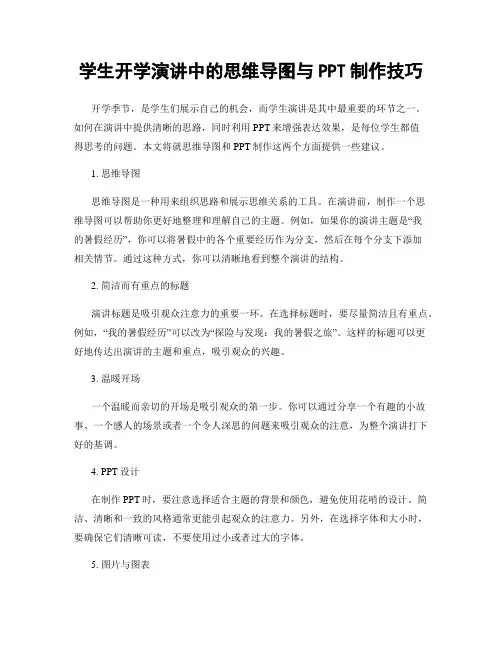 学生开学演讲中的思维导图与PPT制作技巧