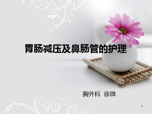 胃肠减压及鼻肠管的护理PPT课件