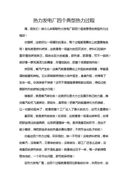 热力发电厂四个典型热力过程